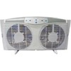 Optimus F-5286 8-Inch Reversible Twin Window Fan with Thermostat and