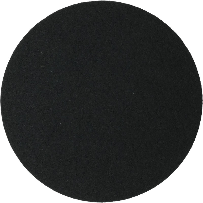 Round place mat felt coaster in 35 cm, black (HF016)