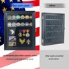 Military Challenge Coin Display Case with Medals Display 11x14IN Shadow