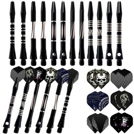 Gdrghe 36 Pack Dart Shafts Aluminum Kit 2BA Thread Metal Dart Stems Accessories Harrow Stems Dart Accessories Set for Darts Sports