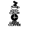 BONPERLA Keep Calm and Drink Coffee Wall Clock – Modern