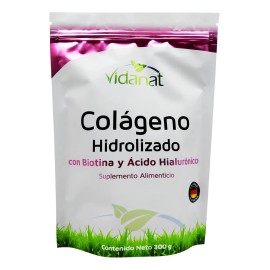 Colágeno Hidrolizado Puro con Biotina y Ácido Hialurónico 300 g – Belleza y Salud desde Dentro