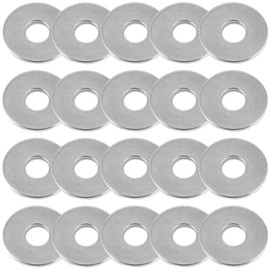 ESJNNK 304 Stainless Steel Large Washer M4 Inner Diameter 0.6 inch (4 mm) Outer Diameter 0.6 inch (16 mm) Thickness 0.04 inch (M4)