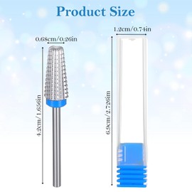5 in 1 Nail Drill Bit, Safety Tungsten Steel Carbide Nails Dril Bits, 5 in 1 Resuable Nails Drills Bits for Manicure Pedicure Polishing, Two Way Rotary Manicure Drills Bit Tool