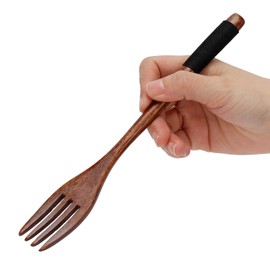 Long Wooden Fork, Vintage Style Brown Table Forks, Dinner Forks for Kitchen, Home, Restaurant, Camping, Parties, Barbecues, Gift, Fork, Dishwasher Safe