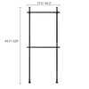 Industrial Pipe Clothes Rack, 2 Tier Clothing Rack with Shelves,