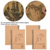 4Pcs Kraft Paper Sketchbook Retro Sketch Pad HandPainted Thick Art