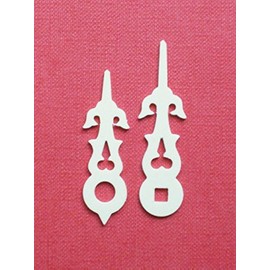 Anbcollectibles Cuckoo Clock Hands 64mm (2 9/16") White (Square Hole)