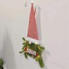 Upside Down Xmas Wreath Striped Tall Hat Faceless Doll Light