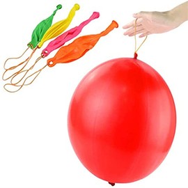 25 x 8g Thick Assorted Colours Of Children's Punch Balloons, 18 Inch, Strong Punching Balloons By Cathys Candy Cart, Party Bag Toys For Kids, Party Games. Colours Sent At Random.