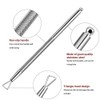 2PCS Silver Stainless Steel Cuticle Pushers – Triangle Cuticle Peeler