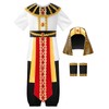 ReliBeauty Pharaoh Costume Egyptian King Children Boy with Headpiece, 130