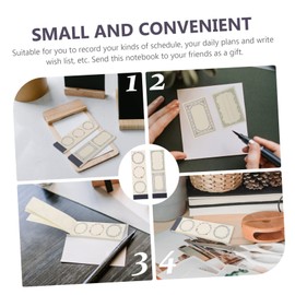 Parliky 2pcs Paper Notepads Portable Memo Pad Office Message Pads Students Stationery Lightweight Planning Notebook