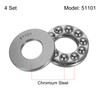 sourcing map 4 Set 51101 Thrust Ball Bearings 12mm x