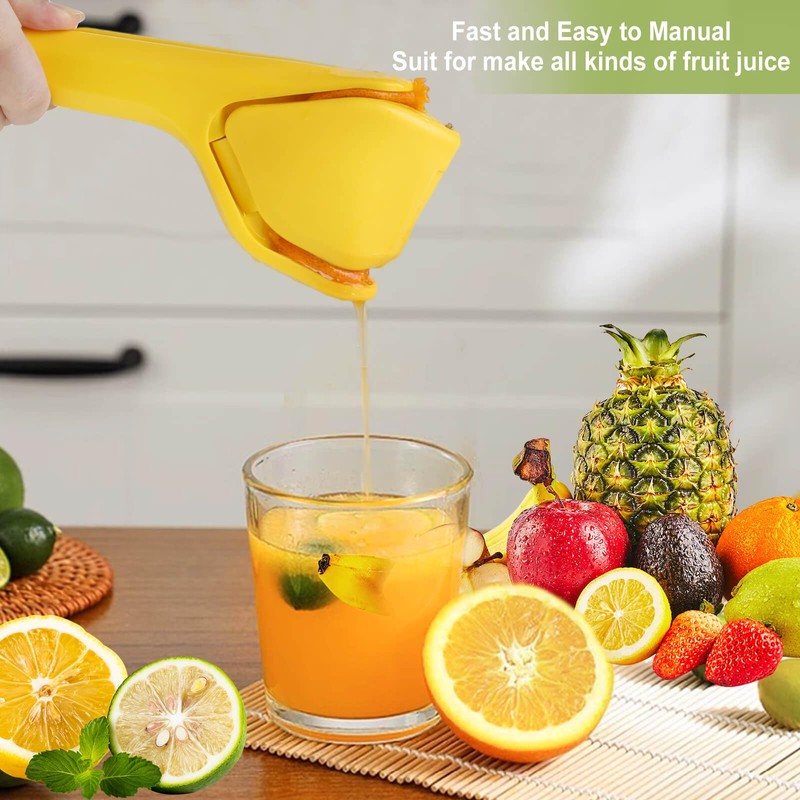 ToGeeKa Lemon Squeezer, Effortless Manual Flat Lime Juicer Squeezer, Hand