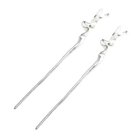 Lurrose Hair Styling Accessories 2 Pcs Chinese Hair Sticks Metal Hair Chopsticks Chinese Hair Pin Chopsticks Hair Accessories Metal Hair for Buns Vintage Hair Sticks for Women Daily Party Hair Stick