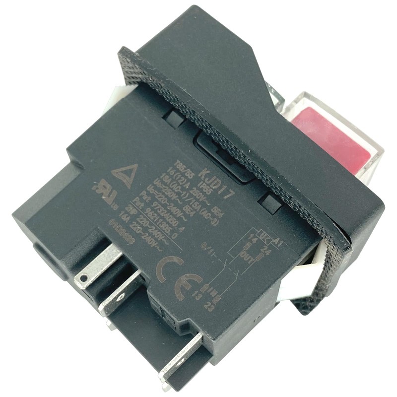 1-Pack KJD17 Electromagnetic Switch - 220V 16A 5-Pin SPDT Push