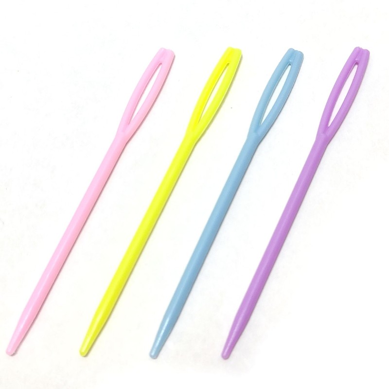 52Pcs 2.7 "Large Eye Plastic Sewing Needles,Learning Needles,Yarn Needles Darning