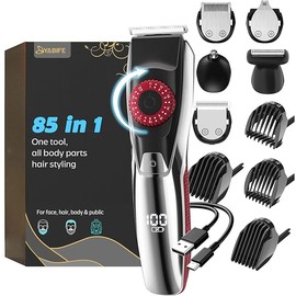 40 Precisions Beard Trimmer for Men with Foil Shaver, for Stubble, Mustache & Clean Look, All in 1 Electric Trimmer for Face, Head, Nose, Ear, Chest & Public, Zoom Wheel, Travel Lock, Shave to 0