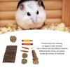 9Pcs Wooden Hamster Toys Arch Bridge Wooden Piece String Apple