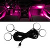 Hirificing Car Interior Pedal LED Lights, Automotive Underglow Ambient RGB