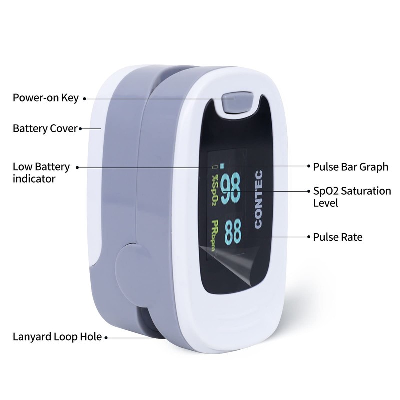 CONTEC CMS50NA Pulse Oximeter Fingertip Blood Oxygen Saturation Monitor SpO2