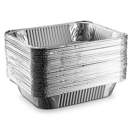 [30 Pack - 9"x13"] Propack Disposable Aluminum Foil Meal Prep Cookware Half Size Containers, Oven, Toaster, Grill, Cooking, Roasting, Broiling, Baking, Event, Take Out, Restaurant