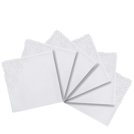White Bridal Wedding Handkerchief, Crochet Lace,Cotton (6 pieces)