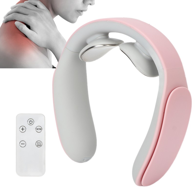 Electric Neck Massager Cordless USB Rechargeable Hot Compress Vibration Neck
