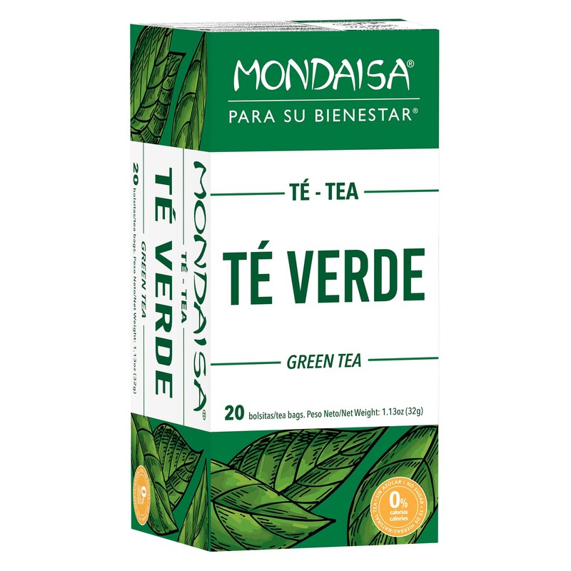 MONDAISA - Green Tea, 20 Tea Bags (Pack of 4),