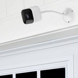 Mippko 2 Pack Camera Flexible Wall Mount Holder Compatible with Arlo/Blink/Reolink/Nest/Wyze/SimpliSafe Camera,Adjustment 8 inch Long Gooseneck Arm with Metal Base,1/4"-20 Threaded Screw,White