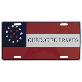 Cherokee Braves Indian 6"x12" Aluminum License Plate Car Tag