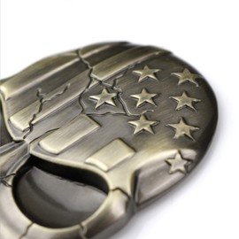 3D Skull Devil Death USA Flag Metal Car Motorcycle Emblem Badge Sticker Decal