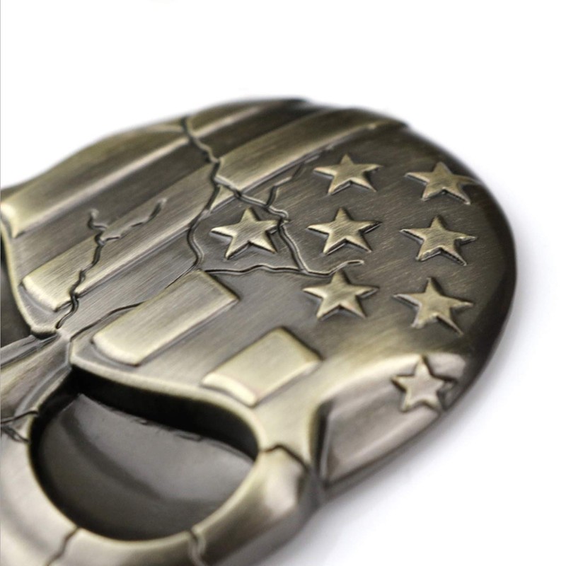 3D Skull Devil Death USA Flag Metal Car Motorcycle Emblem