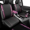 CAR PASS Bling Rhinestone Car Seat Covers Leather Shining Diamond