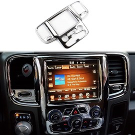 Chrome Central Control AC Vent Navigation Panel Screen Dash Board Trim Cover Accessories For 2013-2018 Dodge RAM 1500 2500 3500