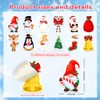 24 Pcs Christmas Sticky Note,12 Style Cartoon Santa Claus Snowman