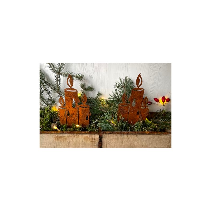 LB H&F Lilienburg Christmas Decoration Rust Metal Weatherproof