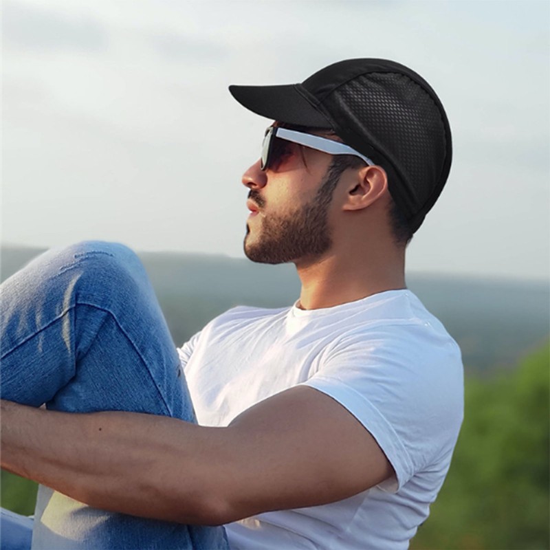 Running Mesh Hat Sunshading Sweat Absorption Breathable Portable Mesh Hat
