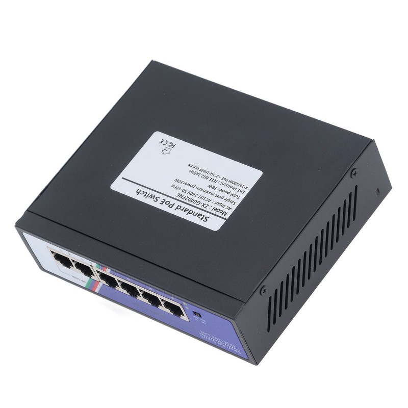 6 Port PoE Switch 1.2Gbps Ethernet Switch Unmanaged Plug and