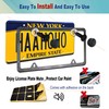 BGGTMO Black License Plate Screws- Stainless Steel Plate Mounting Hardware