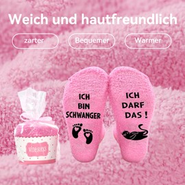 Gifts for Pregnant Women Set, Gift for Pregnant Girlfriend, Gifts for Expectant Mothers, Pregnancy Gift for Announcements, Happiness Gift Socks, Pink Motif, Christmas Advent Calendar, pink