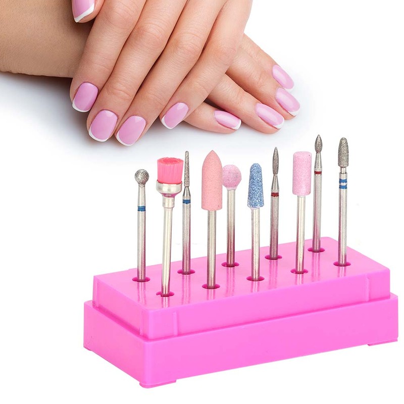 10pcs / Set Nail Drill Bits File Grinding Head Set