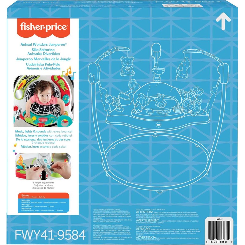 Fisher-Price Baby Bouncer Pink Petals Jumperoo Musical Activity Center with