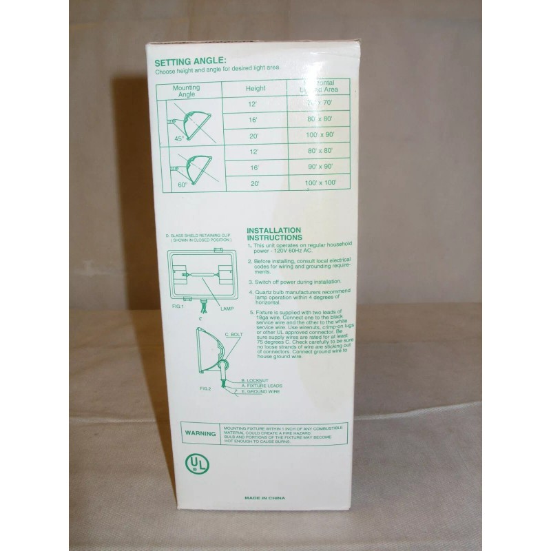 Atlas Electric Corp. - 300W 120V Quartz Outdoor Floodlight -