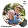 Round Custom Photo Fridge Magnet badge Magnetic picture 75mm /