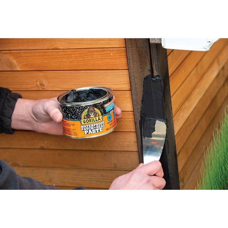 Gorilla Waterproof Patch & Seal Rubberized Sealant Paste, Black, 1