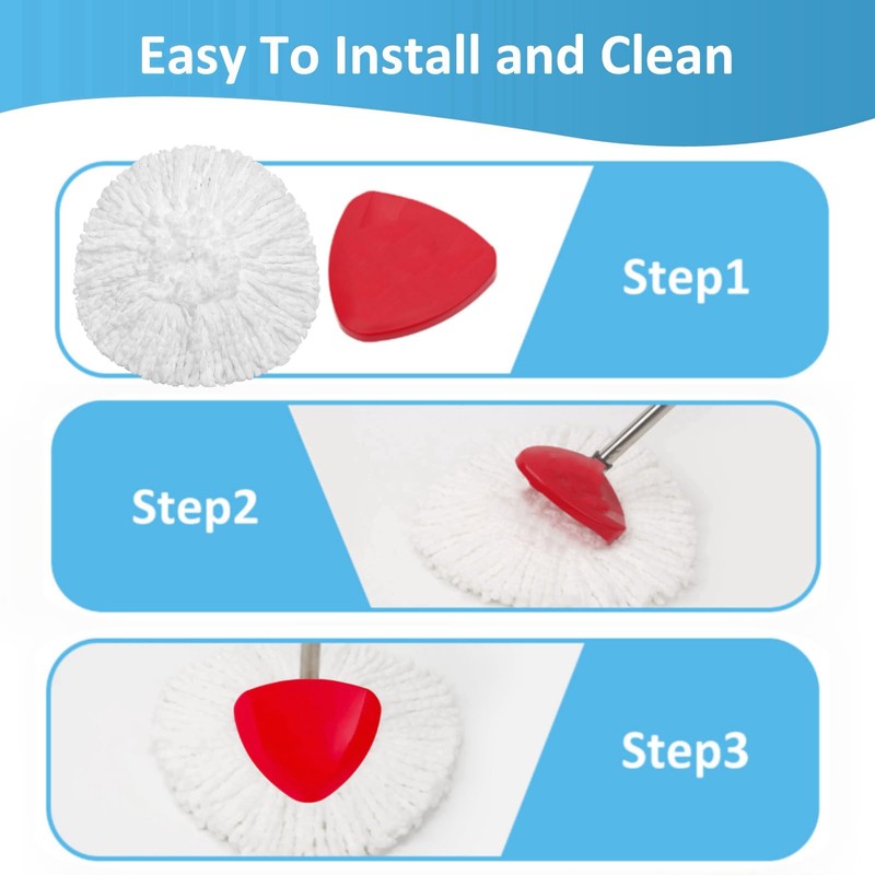 12 Pack Mop Heads Replacements for O-Cedar, Compatible with O