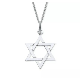 Old English Jewellers Sterling Silver Star of David Pendant/Necklace - Choice of Chain (16)