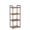 Utoplike Teak Wood Bathroom Shelf Organizer Stand, Standing Shelves Shower